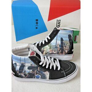 Vans x Moca Men's Frances Stark Sk8-Hi Black Canvas Suede shoes Sizes NIB